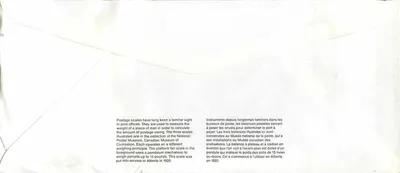 Bilance postali — Museo canadense delle civiltà — editore Danton, n° 39 — Verso