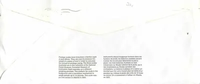 Bilance postali — Museo nazionale delle poste — Canada 1930 — Verso