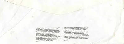 Wagi pocztowe — Muzeum Kanadyjskiej Cywilizacji — wydawca nie widoczny — Rewers