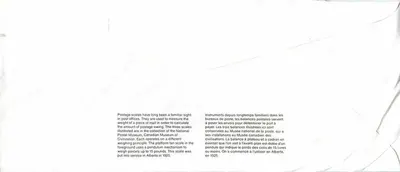 Balances postais — Museu Canadense das Civilizações — editor não visível — Verso