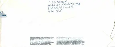 Vapor de rueda trasera Bonnington — Canada 32 — editor PLEGGISVILLE — Reverso