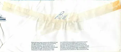 Buque de ruedas Bonnington — Canada 32 — editor Canada Post — Reverso
