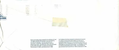 Vapor BONNINGTON — Buque postal — Canada 32 — Reverso