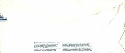 Vapeur Bonnington — Arrow e Okanagan — 1964 — Canada Post — Verso