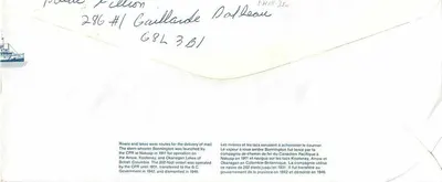 Nave a vapore Bonnington — Canada 32 — editore Canada Post — Verso