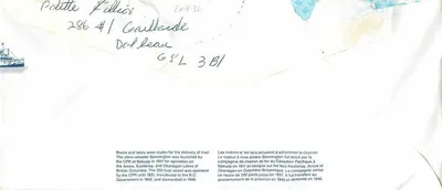 Steamship Bonnington — Canada 32 — Publisher Canada Post — Back