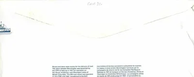 Vapor Bonnington — Canadá 32 — editor Canada Post — Verso
