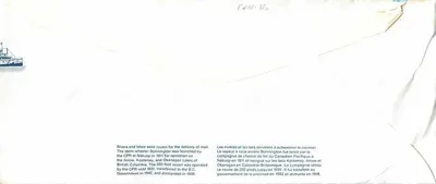 Vapore Bonnington — Canada 32 — Editore Poste Canada — Verso