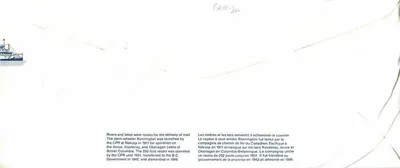 Buque de ruedas Bonnington — Canada 32 — Editor Postes Canada — Reverso