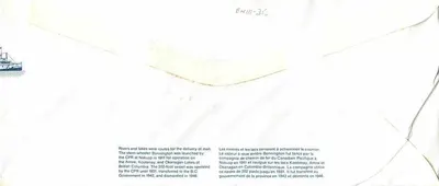 Vapor Bonnington — Rio e lago — Canada Post — Verso