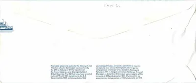 Steamboat Bonnington — Río y lago — Canada Post 32 — Reverso