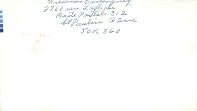 Carta postal Canadá — Montreuil, Quebec — selo de 2 $ — destinada a Ottawa — Verso