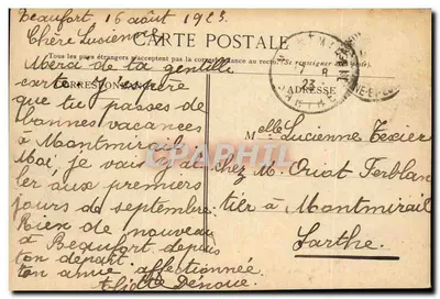 Les Rosiers (M.-et-L.) — Vista do Ponte — Ed. E. Augier, Populière, Beaumont-lès-Épinal — Verso