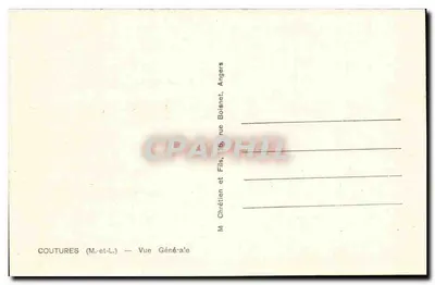 Coutures (M.-et-L.) — Ogólny widok — M. Chrétien et Fils, rue Bolenet, Angers — Rewers