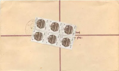 Nepal — List polecony — Wydawca: Nepal — Rewers