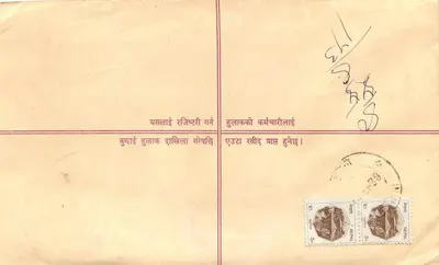 Népal — Listwa zarejestrowana — Wydawca: Regd. Letter, nr serii 163 — Rewers