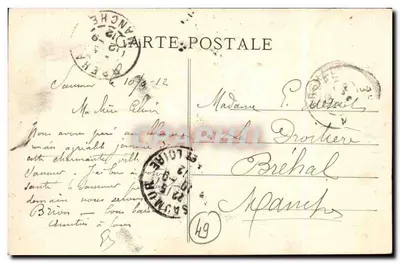 Saumur (M.-et-L.) — Quai de Limoges — Fr. Voelcker, fot., Saumur, déposé — Rewers