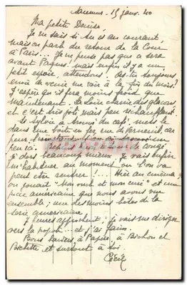Saumur — Widok zamek pod łukiem mostu — Stara pocztówka n°135 — Rewers