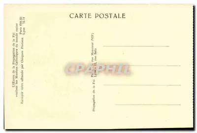 China (Chefoo) — Um doente recebe a unção final que lhe é dada por um padre franciscano — Helio Braun, Paris — Verso