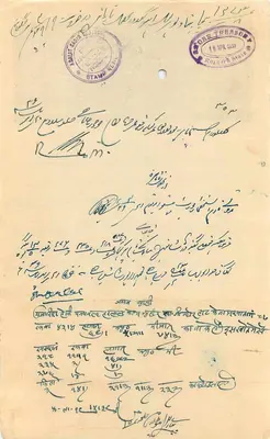 Bhagat Singh — Cartolina postale con timbro dello Stato di Bharatpur — editore sconosciuto, numero di serie 534 — Verso