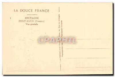 Pont-Aven (Finistère) — Vista geral — Les Éditions d'Art YVO — n°1 — Verso