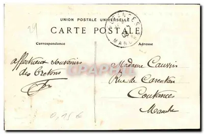 Penmarc'h — La Roche de Saint-Guénolé, gdzie 8 października 1870 r. zniknęły pięć ofiar — Wydawca nieznany, nr 278 — Rewers