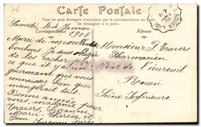 Caudebec-en-Caux — Miasto i rzeka Seina — P. Védie, wydawca — Rewers