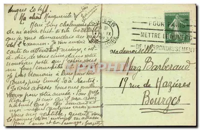 Angers — Mały Zamek Duców Anjou, gdzie urodził się Król René — A. B. — Rewers