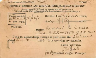 Dausa — Delhi — Kalkuta — 4 stycznia 1937 — poczta indyjska — Rewers