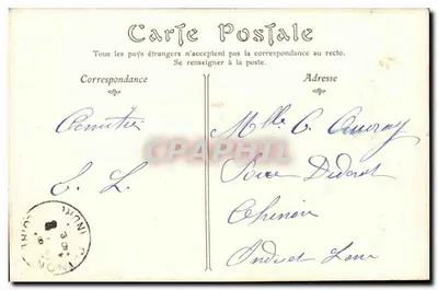 Saumur — The Castle — Publisher unknown, no. 12 — Back