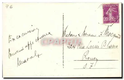 Dieppe - Stary Zamek (Façada północno-zachodnia) — wydawca C.M. des Arts, nr 8 — Rewers