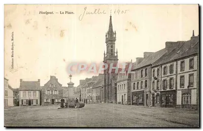 Huelgoat — A Praça — Coleção Morin-Richer, Morlaix