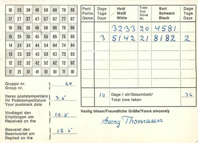 Gra w szachy — partia nr 24 — Dansk Skaksalg Aps, Sømarksvæj 230, DK-5471 Søndersø — Rewers