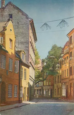 Riga — Moradias na Rua Jauna — Aurora Art Publishers, Leningrado, n° M31960