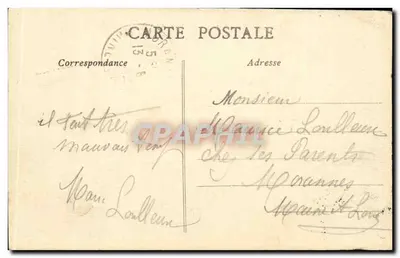 Saumur - El Castillo, lado sur, siglos XI y XIII — Edición de la Imprimerie de Saumur, n° 155 — Reverso