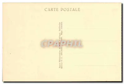Uganda — Novos batizados reunidos aos pés da estátua da Virgem — Irmãs Missionárias de N.D. da África, St-Charles, Edição G.-L. Arlaud, Lyon — Verso