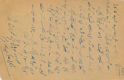 Cartolina postale dell'India — S. Kiripal Singh a Akali, destinata a Merta City — timbro 9 pence — Verso