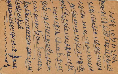 Karta pocztowa indyjska — tekst w pismie devanagari — znaczek 9 pensów — Rewers