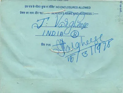 All India Radio — Nova Deli — India Post — Verso