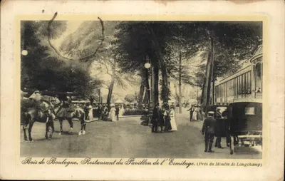 Bois de Boulogne. Restaurante do Pavilhão da Ermitagem — (Próximo ao Moulin de Longchamp) — Sociedade Xaurille d'Arte e Decoração, 104, avenue de Clichy, Paris