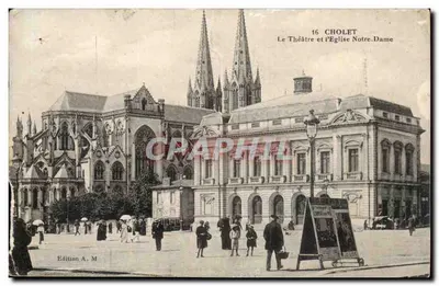 Cholet — O Teatro e a Igreja Nossa Senhora — Edição A. M.
