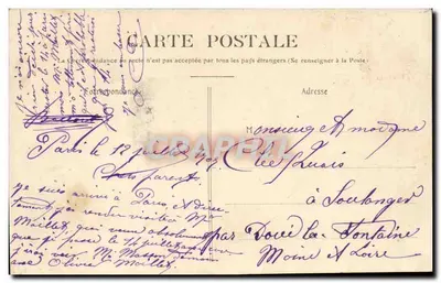 Paris-Auteuil — Rue Poussin vista da Rue Donizetti — P. Marnouse, Paris — Verso