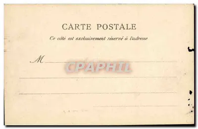 Paryż Stara pocztówka Portal Notre Dame — Rewers