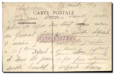 Camp de Mailly — Infirmeria e Mess — A. Very, editor — Verso