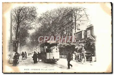 Nice - Avenida da Estação — trêmio e pedestres — editor desconhecido