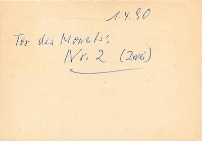 Tor des Monats — ARD Sportscheen — éditeur ARD, n° 2 (2wei) — Verso