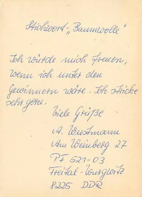 Api su fiore — DDR 1970 — Cartolina — Verso
