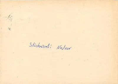 Natur — Naturthema — Verlag Ag 400 — Rückseite