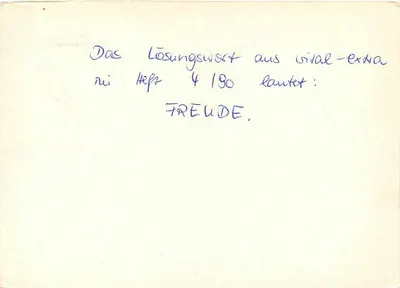 Hoyerswerda — carta postal com mensagem de jogo — editor Berlin — Verso