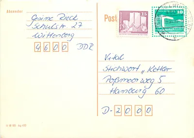 Jogo de palavras - FREUDE — Gesine Rieck, Wittenerberg (DDR) — editor III 18 185 Ag 400